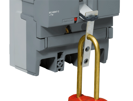 Integrated padlocking facility Integrated padlocking facility